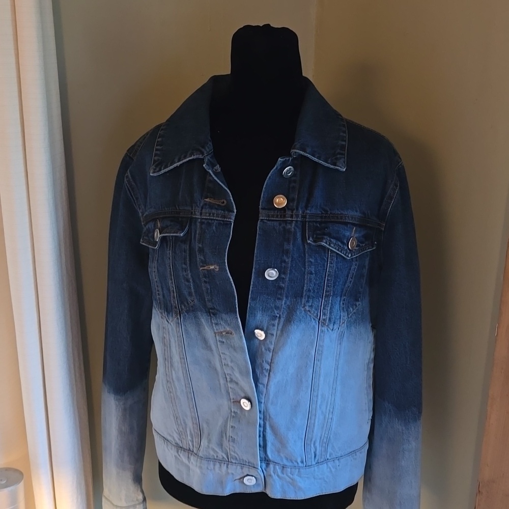 Blue‎ Gradient Denim Jacket